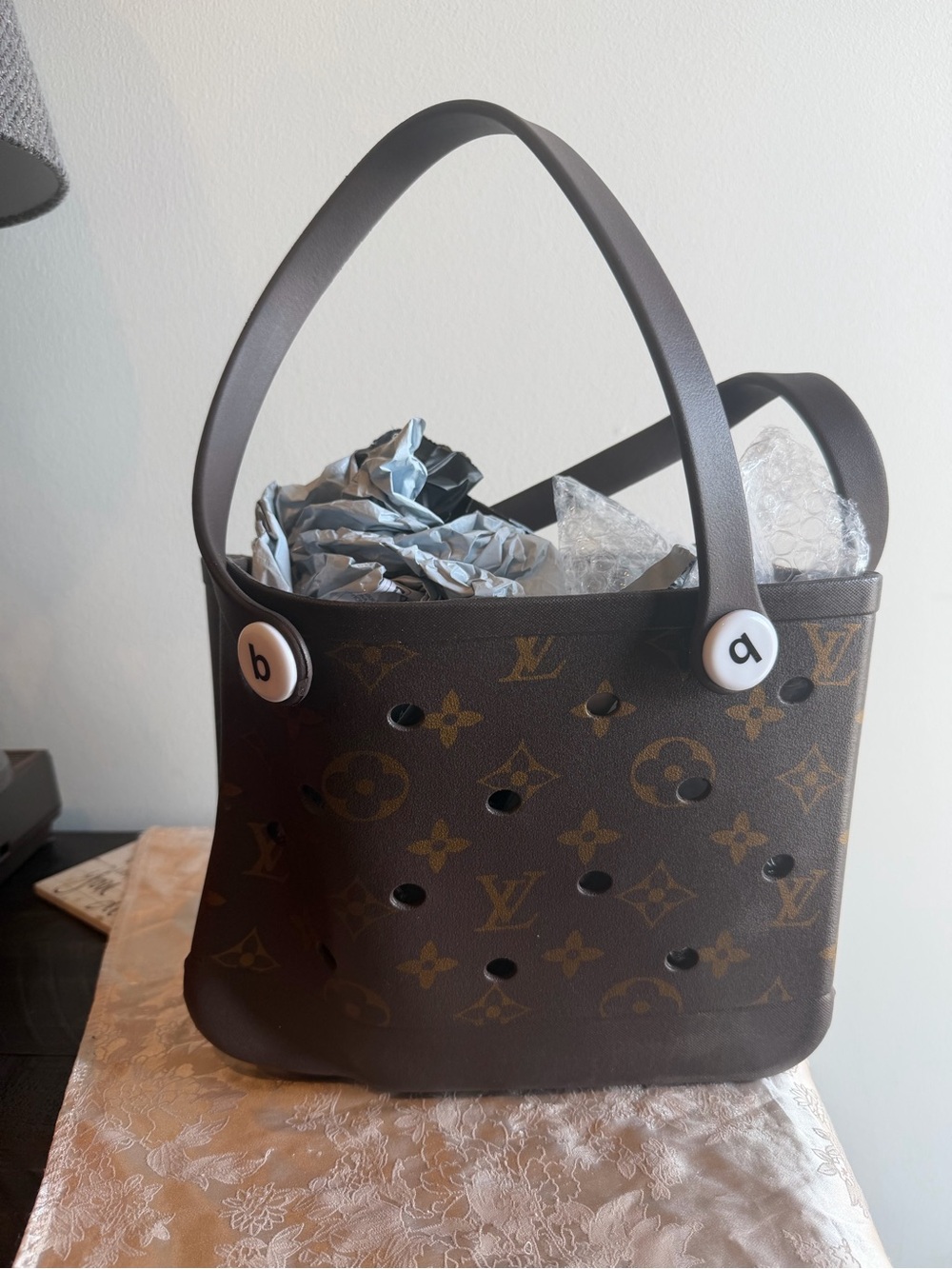 Small Bogg bag Louis Vuitton Brown Monogram Perforated Tote Bag